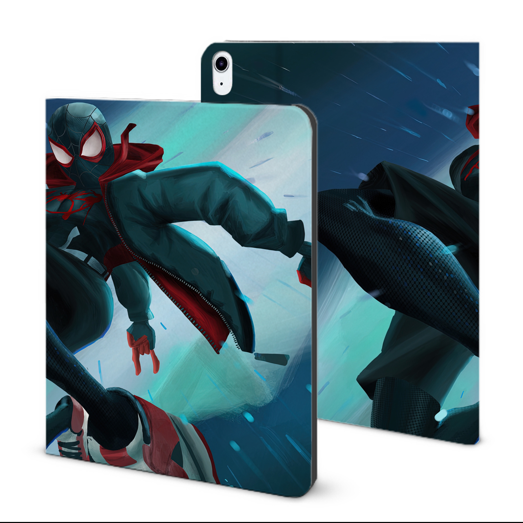 （画像用） Spider Man スパイダーマン IPad ケース ブック型 PUレザー TPU 耐衝撃 軽量 薄型 ペン収納なし 全面保護 IPad 各モデル対応